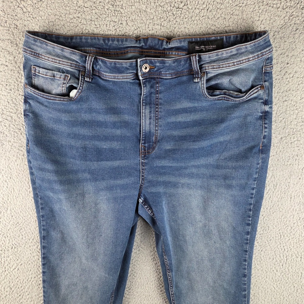 The Perfect Jean NYC Jeans‎ Mens 42x30 (41x30) Blue Slim Thick Tapered Stretch - Picture 2 of 11